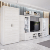 Luxara III. szekrénysor (Hófehér kőris) 2 ajtós ruhás elemmel modern