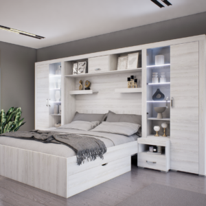 Luxara Áthidalós szekrénysor (Hófehér kőris) modern