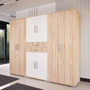 Palazio Gardrób 240 (Sonoma-Fehér) modern