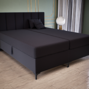 Regalio Boxspring Franciaágy (Fekete) modern