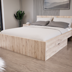 Sorello Ágykeret 160 cm (Fehér tölgy) modern