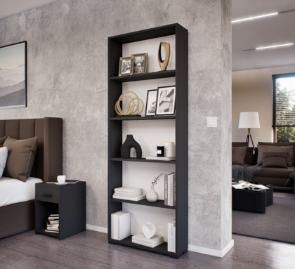 Linea Könyvespolc (Antracit) modern