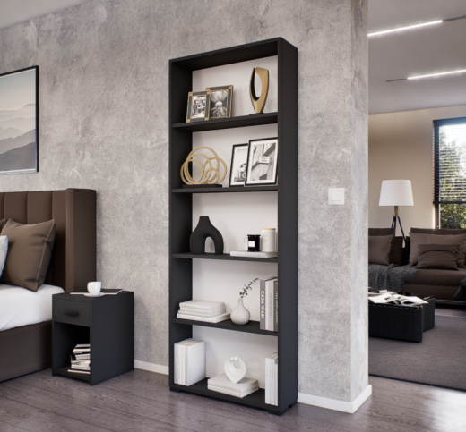Linea Könyvespolc (Antracit) modern