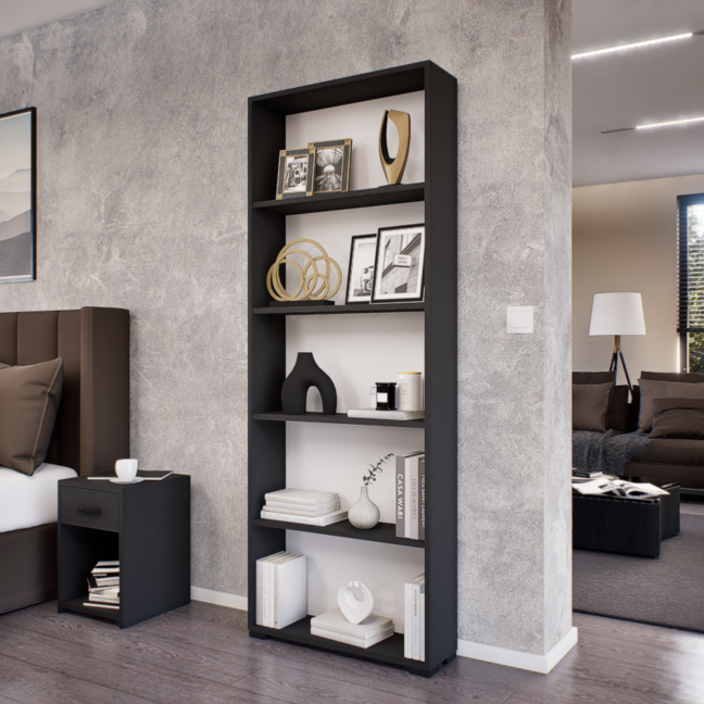 Linea Könyvespolc (Antracit) modern