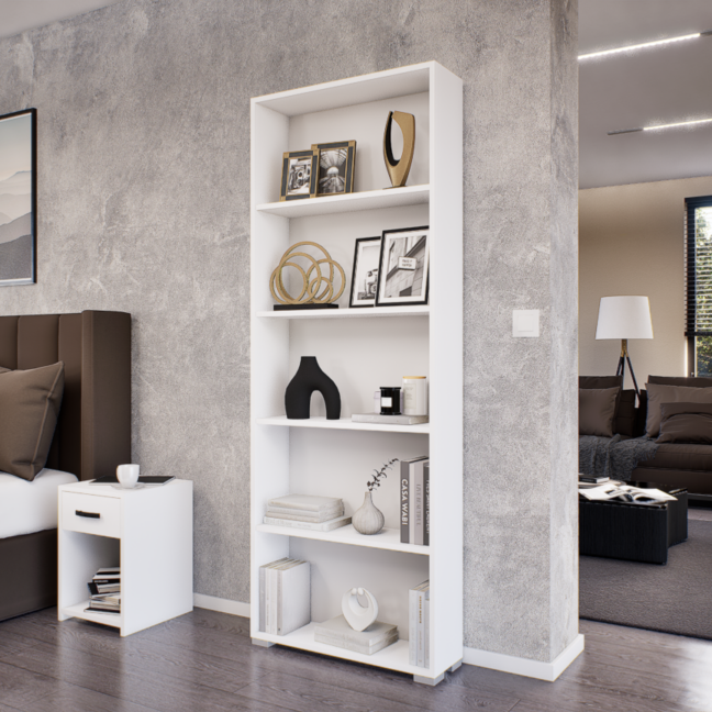 Linea Könyvespolc (Fehér) modern