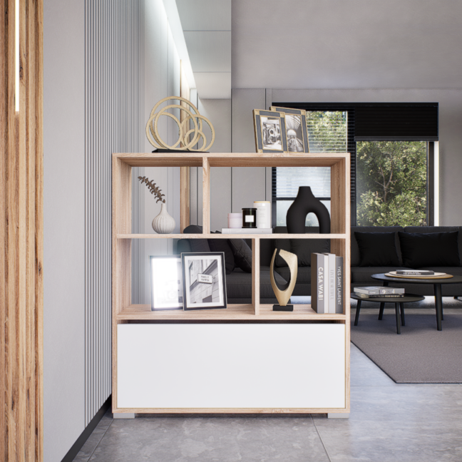 Solena Térelválasztó  (Sonoma-Fehér) modern