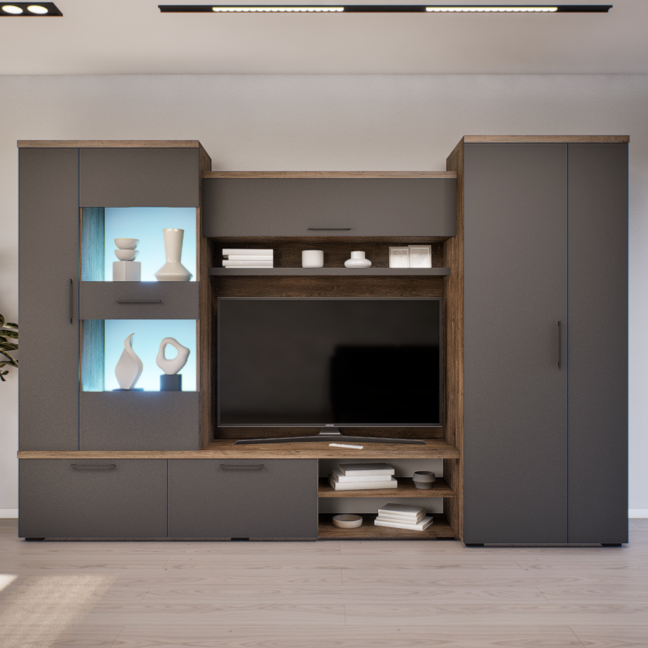 Marante szekrénysor (Bolzánó-Antracit) modern