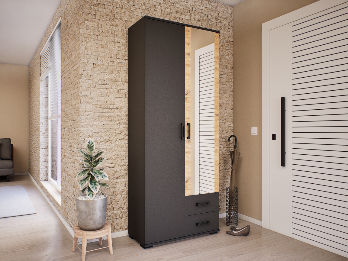 Walkon Cipősszekrény (Antracit-Artisan) modern