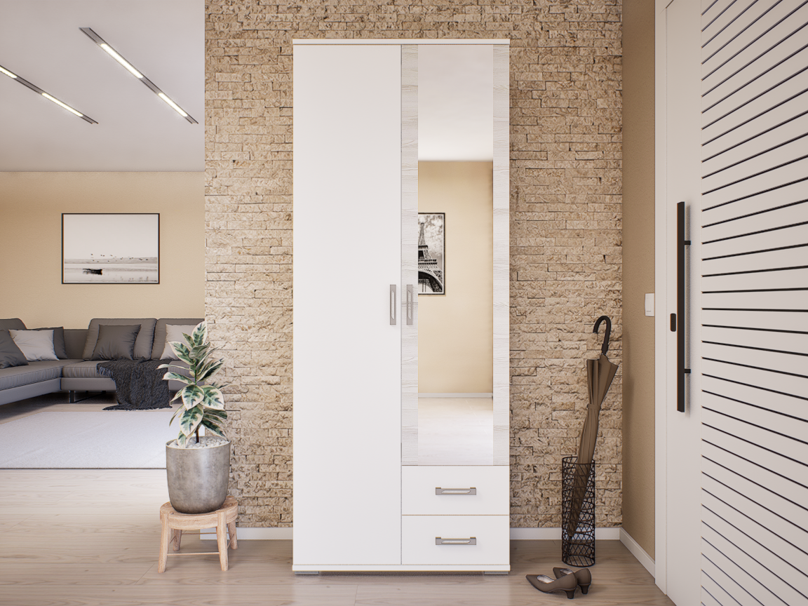 Walkon Cipősszekrény (Fehér-Hófehér kőris) modern