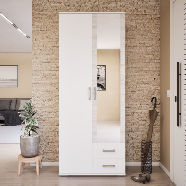 Walkon Cipősszekrény (Fehér-Hófehér kőris) modern
