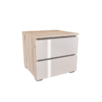 Somnia Éjjeliszekrény (Fehér Tölgy-Magasfényű Fehér) modern