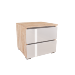 Somnia Éjjeliszekrény (Sonoma-Magasfényű Fehér) modern