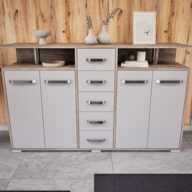Solara Komód (Gotland-Láva szürke) modern