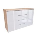 Somnia Komód (Sonoma-Magasfényű Fehér) modern