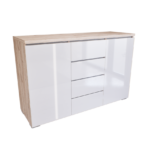 Somnia Komód (Fehér Tölgy-Magasfényű Fehér) modern