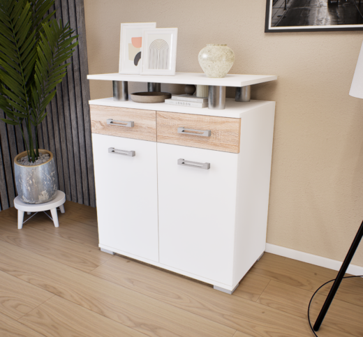 Ambria Komód (Fehér-Sonoma) modern