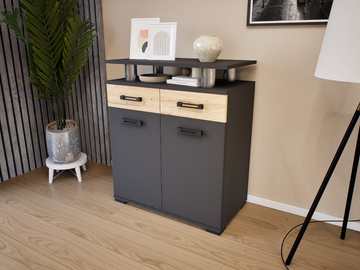 Ambria Komód (Antracit-Artisan) modern