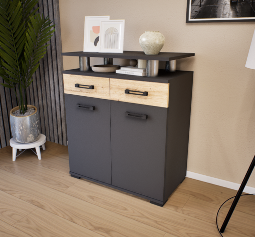 Ambria Komód (Antracit-Artisan) modern