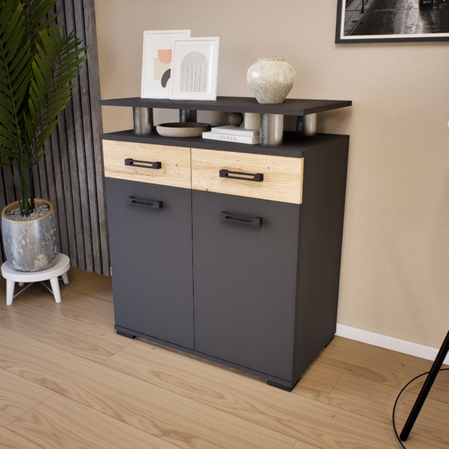 Ambria Komód (Antracit-Artisan) modern