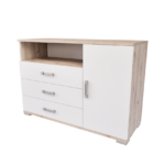 Nerella Komód (Fehér tölgy-Fehér) modern