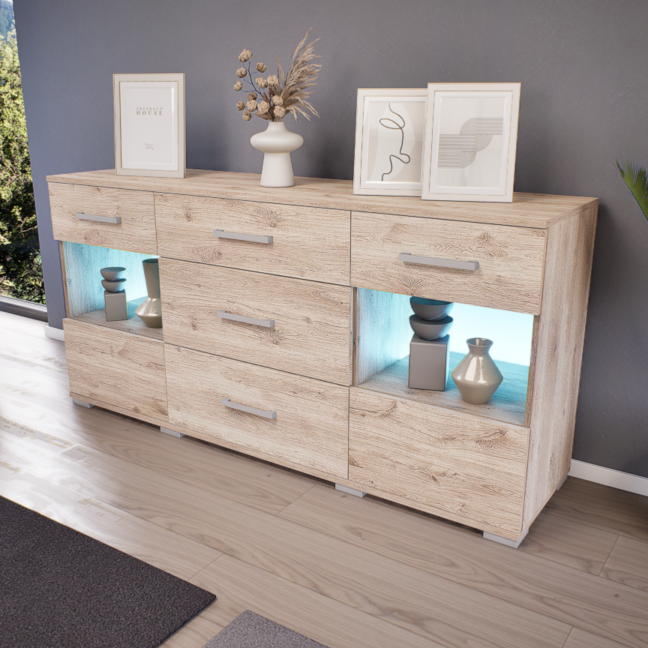 Tavora Komód (Fehér tölgy) modern