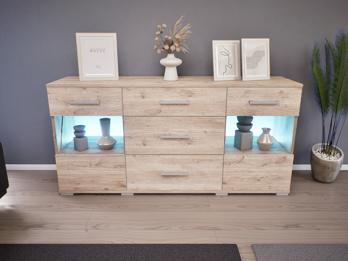 Tavora Komód (Fehér tölgy) modern