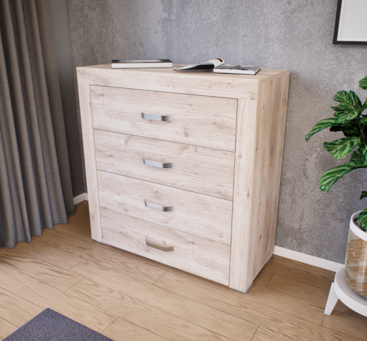 Luxara II. Komód (Fehér Tölgy) modern