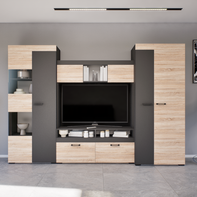 Cameo szekrénysor (Antracit-Sonoma) modern