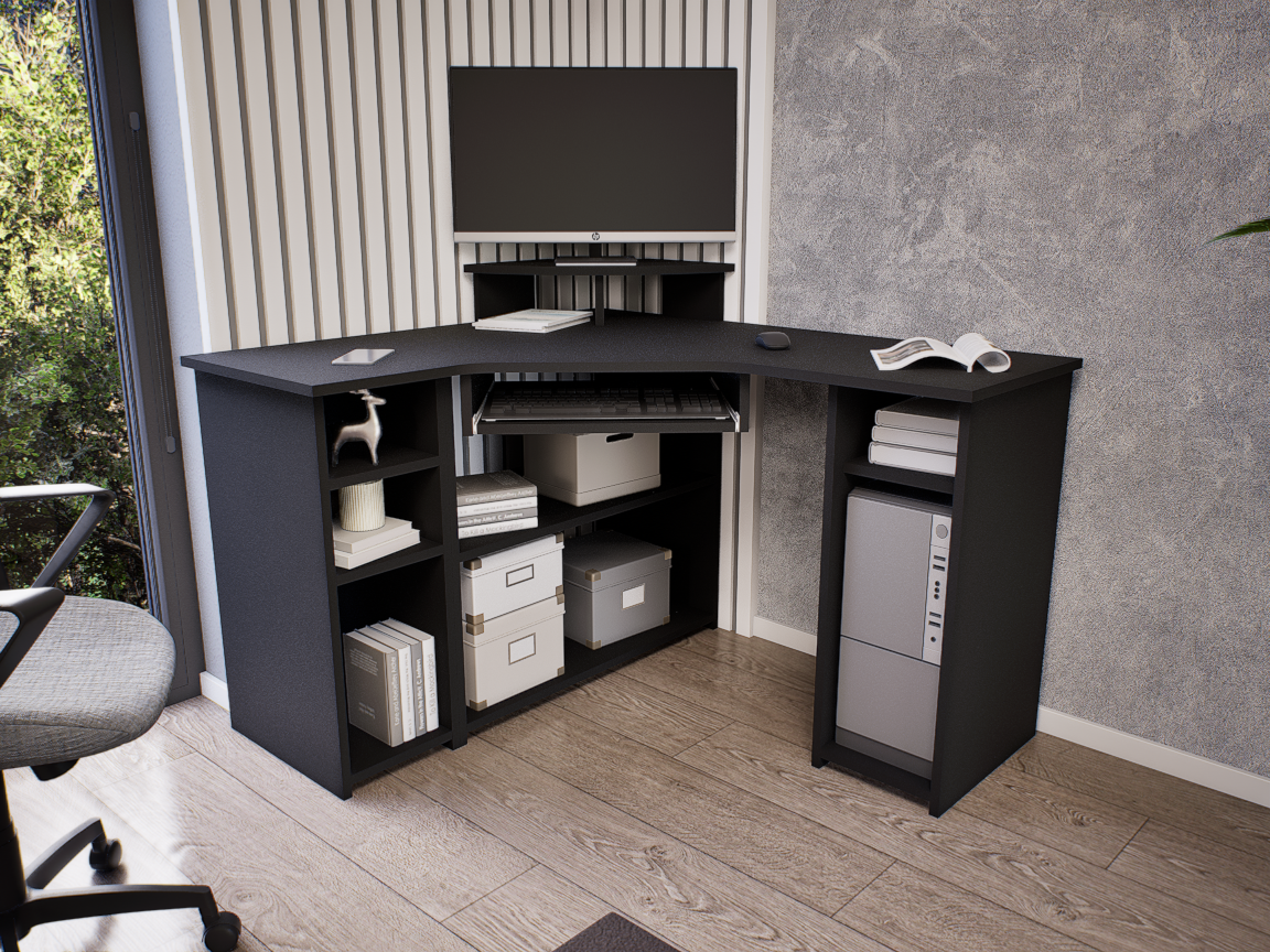 Lexon íróasztal (Antracit) modern