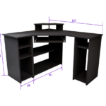 Lexon íróasztal (Antracit) modern