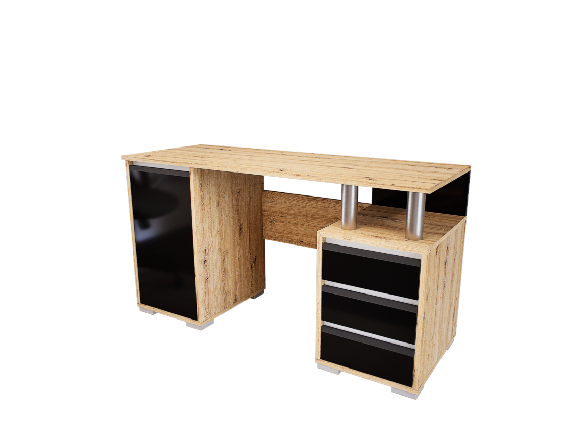 Somnia Nagy íróasztal (Artisan-Magasfényű Fekete) modern