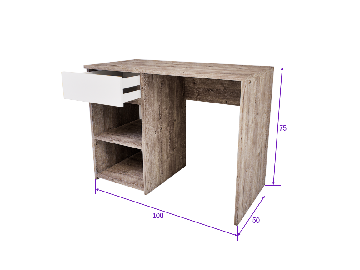 Modulo íróasztal (Gotland-Fehér) modern