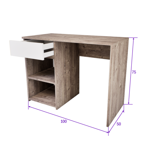 Modulo íróasztal (Gotland-Fehér) modern