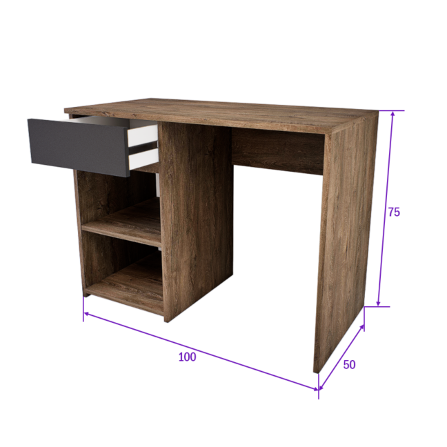 Modulo íróasztal (Bolzánó-Antracit) modern