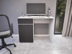 Modulo íróasztal (Hófehér kőris-Antracit) modern