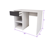 Modulo íróasztal (Hófehér kőris-Antracit) modern