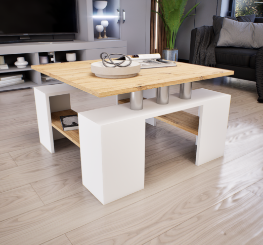 Tavolo Dohányzóasztal (Fehér-Artisan) modern
