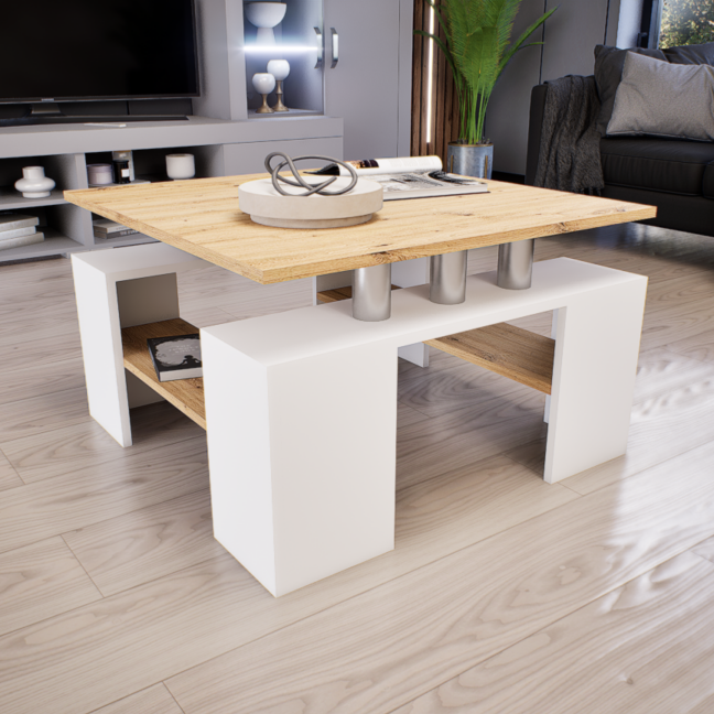 Tavolo Dohányzóasztal (Fehér-Artisan) modern