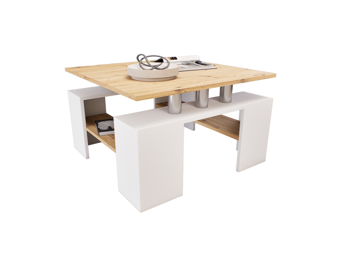 Tavolo Dohányzóasztal (Fehér-Artisan) modern