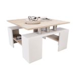 Tavolo Dohányzóasztal (Fehér-Fehér tölgy) modern