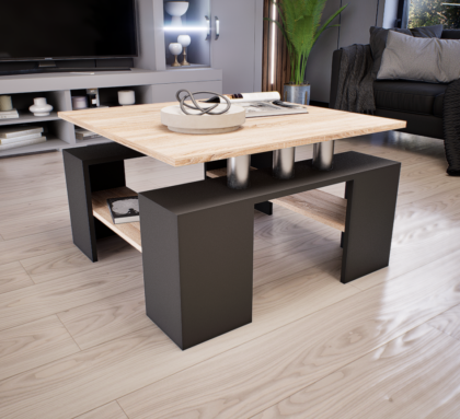 Tavolo Dohányzóasztal (Antracit-Sonoma) modern