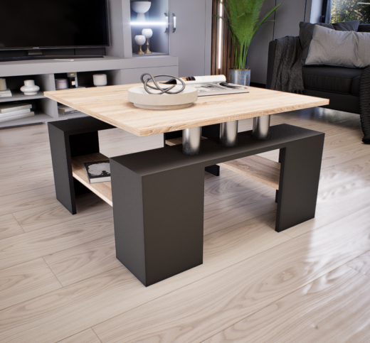 Tavolo Dohányzóasztal (Antracit-Sonoma) modern