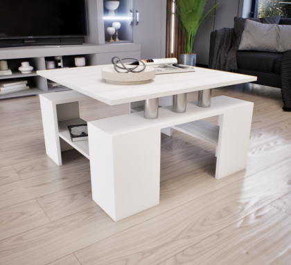 Tavolo Dohányzóasztal (Fehér-Hófehér kőris) modern