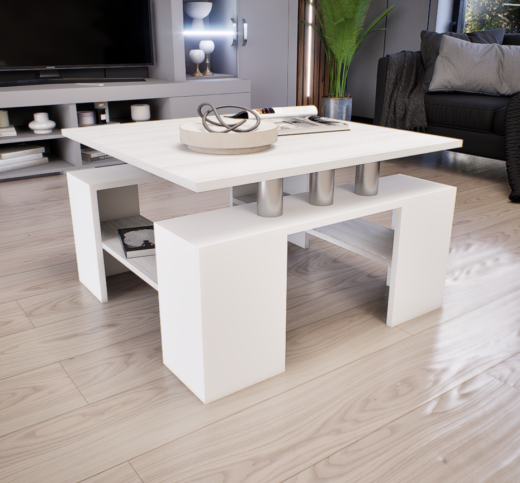 Tavolo Dohányzóasztal (Fehér-Hófehér kőris) modern