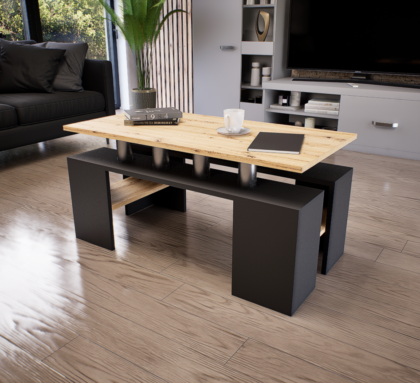 Cubara Dohányzóasztal (Antracit-Artisan) modern