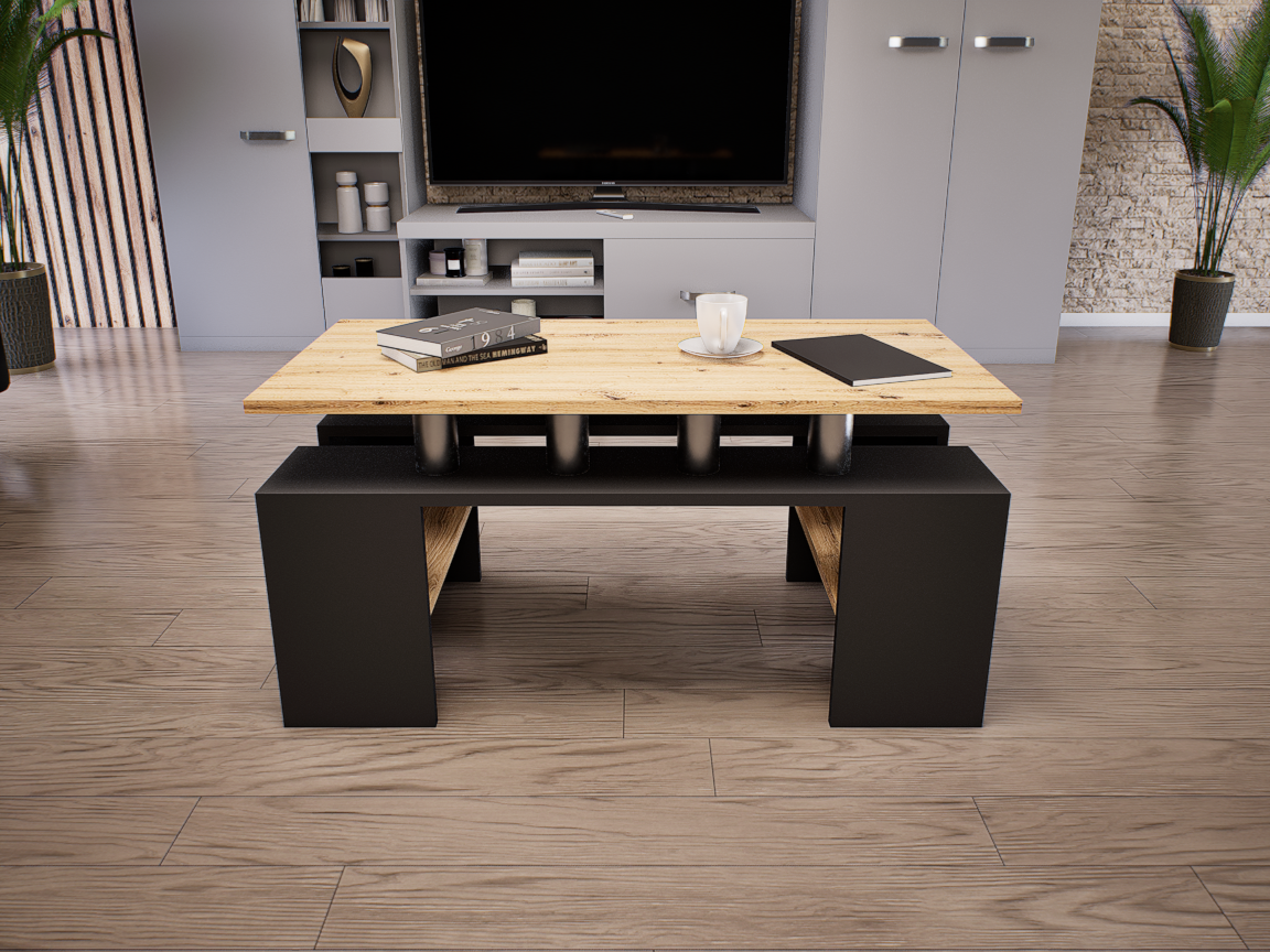 Cubara Dohányzóasztal (Antracit-Artisan) modern