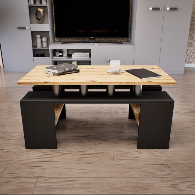 Cubara Dohányzóasztal (Antracit-Artisan) modern