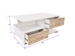 Vivante Dohányzóasztal (Fehér-Fehér tölgy) modern