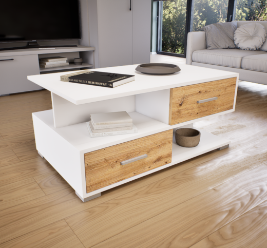 Vivante Dohányzóasztal (Fehér-Artisan) modern