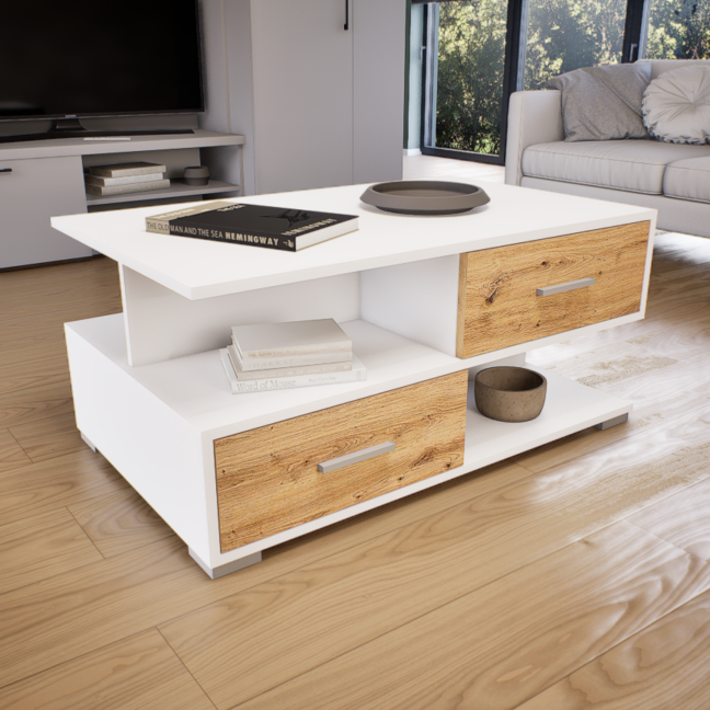 Vivante Dohányzóasztal (Fehér-Artisan) modern
